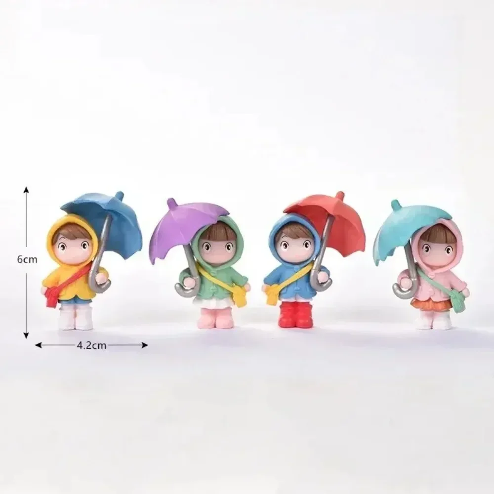 Random 1pc Cute Umbrella Couple Car Interior Decoration Action Figures Auto Rearview Mirror Dashboard Ornaments Mini Accessories