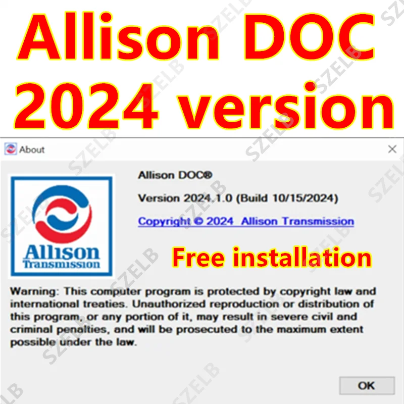 

2026 Hot Sell Allison DOC 2024 + keygen + GEN5 File Transmission PC-Service Tool Can Work For NEXIQ Tool