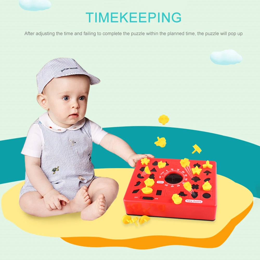 Logical Thinking Matching Game Geometric Shape Training Wind Up Time Puzzle Toys