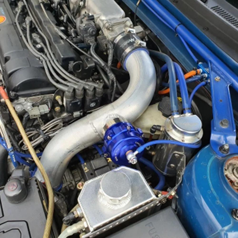Uniwersalny zawór wydmuchowy turbo 50 mm BOV z spawanym aluminiowym kołnierzem w kształcie litery V 6PSI + 18PSI Sprężyny