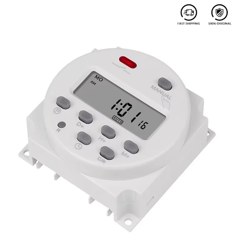 Таймер 220 В 110 В 24 В 12 В CN101A цифровой ЖК-таймер мощности программируемое реле таймера 16A CN101