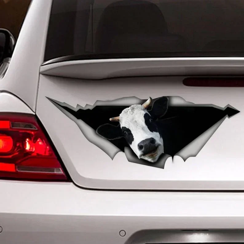 

Cow car decal, Vinyl decal, car decoration, farm decal, cow sticker, animal decal