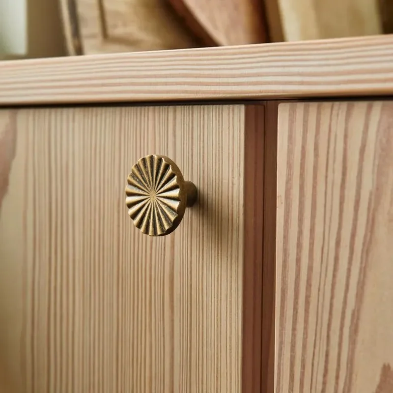 2 Stück Schubladenknöpfe aus Zinklegierung für Küche, Schrank, Badezimmer, Kommode, Antike Schrankknöpfe, Klassische Vintage Flache Schubladengriffe – Detail 4