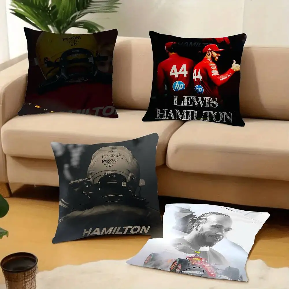 1PC L-Lewis H-Hamilton 44 Pillow Case Square  Bedroom Sofa Leisure Comfort Cushion Car Home Decoration