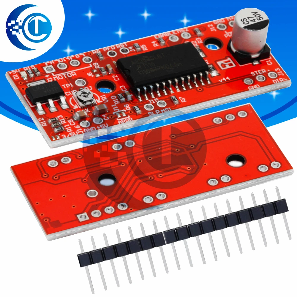 1 peça a3967 driver de motor de passo easy driver v44 para placa de desenvolvimento arduino módulo impressora 3d a3967