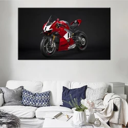 Canvas Wall Arts Home Decor Streetfighter V4 S Ducati Panigale V4 R Motorbike Wallpaper Decoration Picture Living Room Artwork