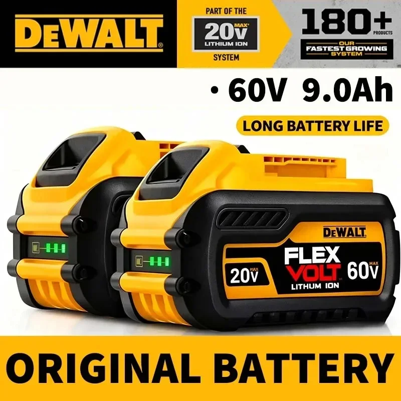 100% Оригинальный аккумулятор Dewalt 20В/60В 9Ач Li-Ion, сменный аккумулятор с зарядным устройством, набор DCB202 DCB609 DCB209 DCB206, аккумулятор для электроинструментов