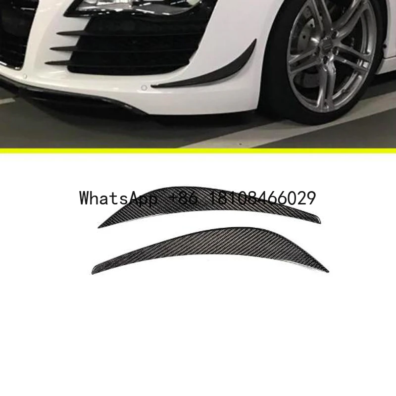 

Audi R8 2008-2014 Real Carbon Fiber Front Bumper Side Wind Knife Decorative Cover Car Decoration Retrofit Accessories V8 V10