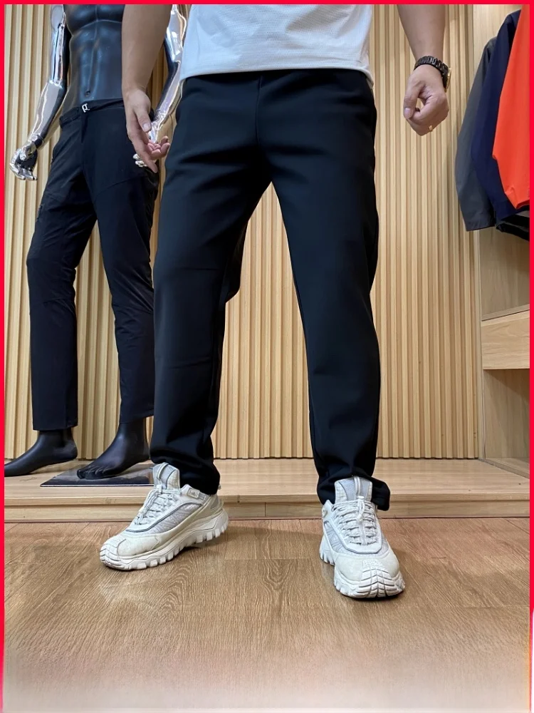 

Men's Casual Straight Leg Pants Fce Lined Outdoor Commuting Soft Comfortable Autumn Winter Faion Urban Sle Color