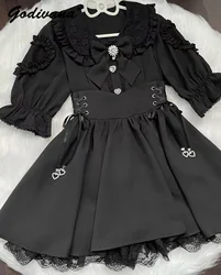 Nuova estate stile giapponese miniera dolce ragazze fiocco camicia manica corta camicetta gonna a vita alta 2 pezzi Set abiti Lolita da donna