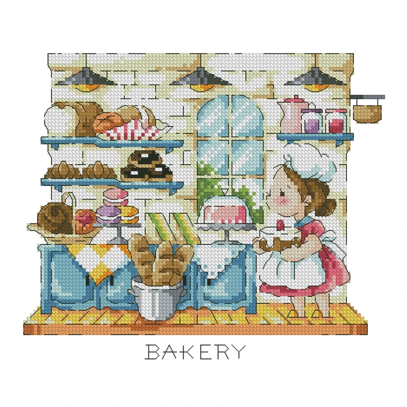 

Cross-stitch kit DIY Embroidery tool kit Optional printed handcrafted intersection point kit saga Girl Store Series 1