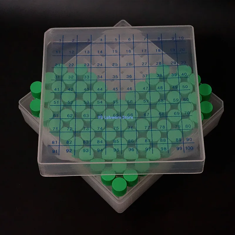 Imagem -03 - Conjunto Incluem Uma Parte 100-caixa de Armazenamento de Código Digital de Rede para a Loja Criovial Mais 100 Peças 1.8ml Tubo de Refrigeração de Plástico 1