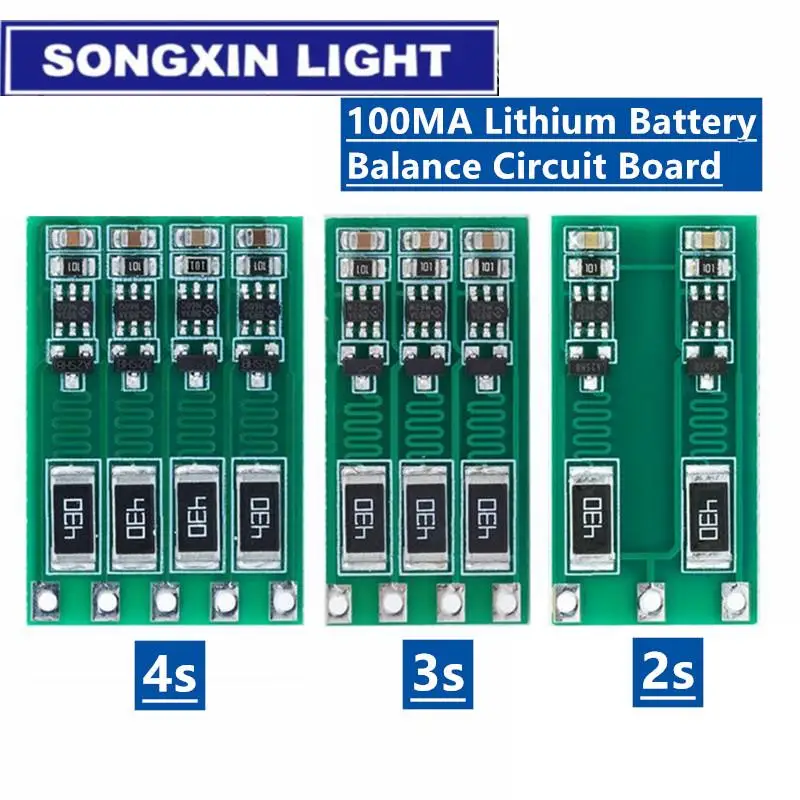 2S 3S 4S 100MA Lithium Battery Balance Circuit Board 18650 Li-ion Battery Balancing Board Balancer Current 8.4V/12.6V/16.8V