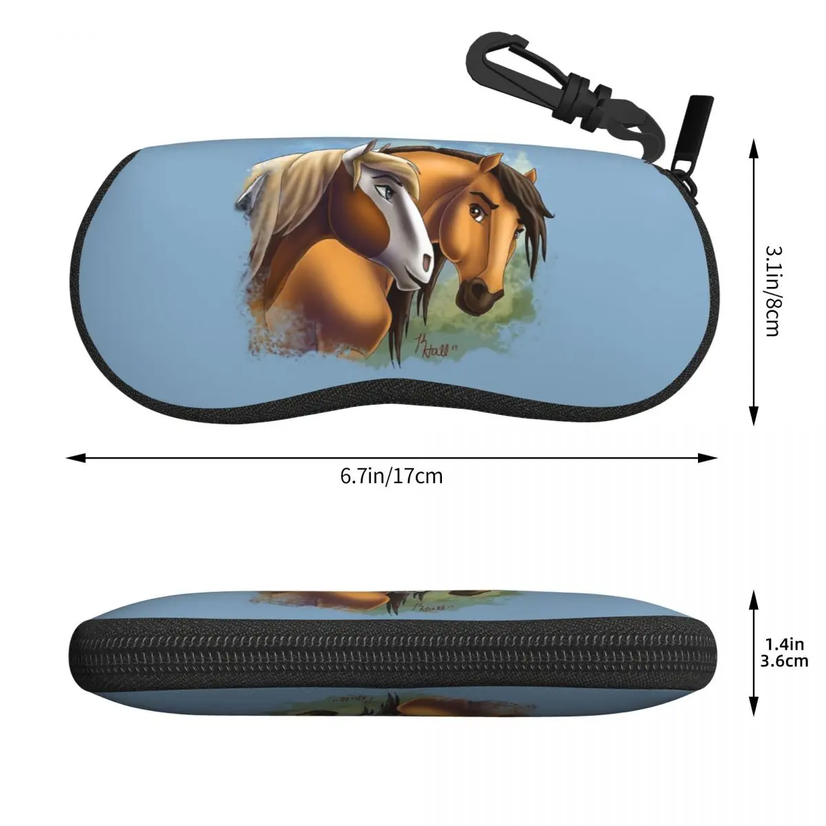 スピリット アンド レイン - 愛が私たちを見つけてくれた シェルメガネケース ポータブルサングラスボックス 女性 男性 ソフトメガネバッグポーチ