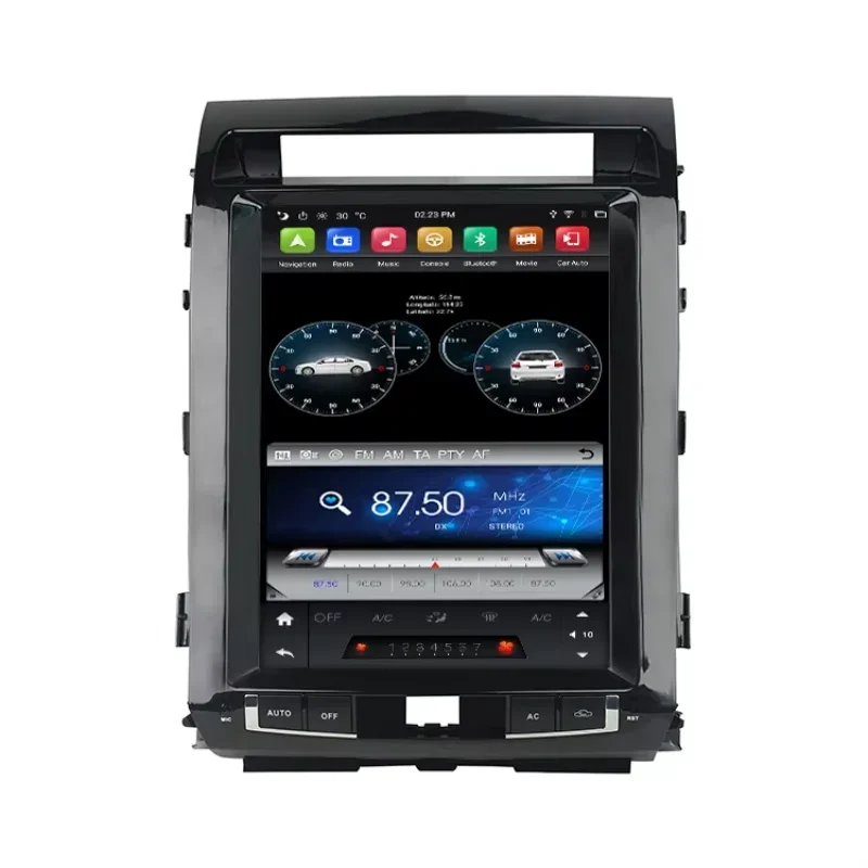 12.1 بوصة PX6 أندرويد 9.0 مشغل ديفيدي للسيارة مشغل أسطوانات DVD للسيارة نظام تحديد المواقع Mp3 لاند كروزر 2008-2015 مع WIFI/BT/CarPlay/Google Play