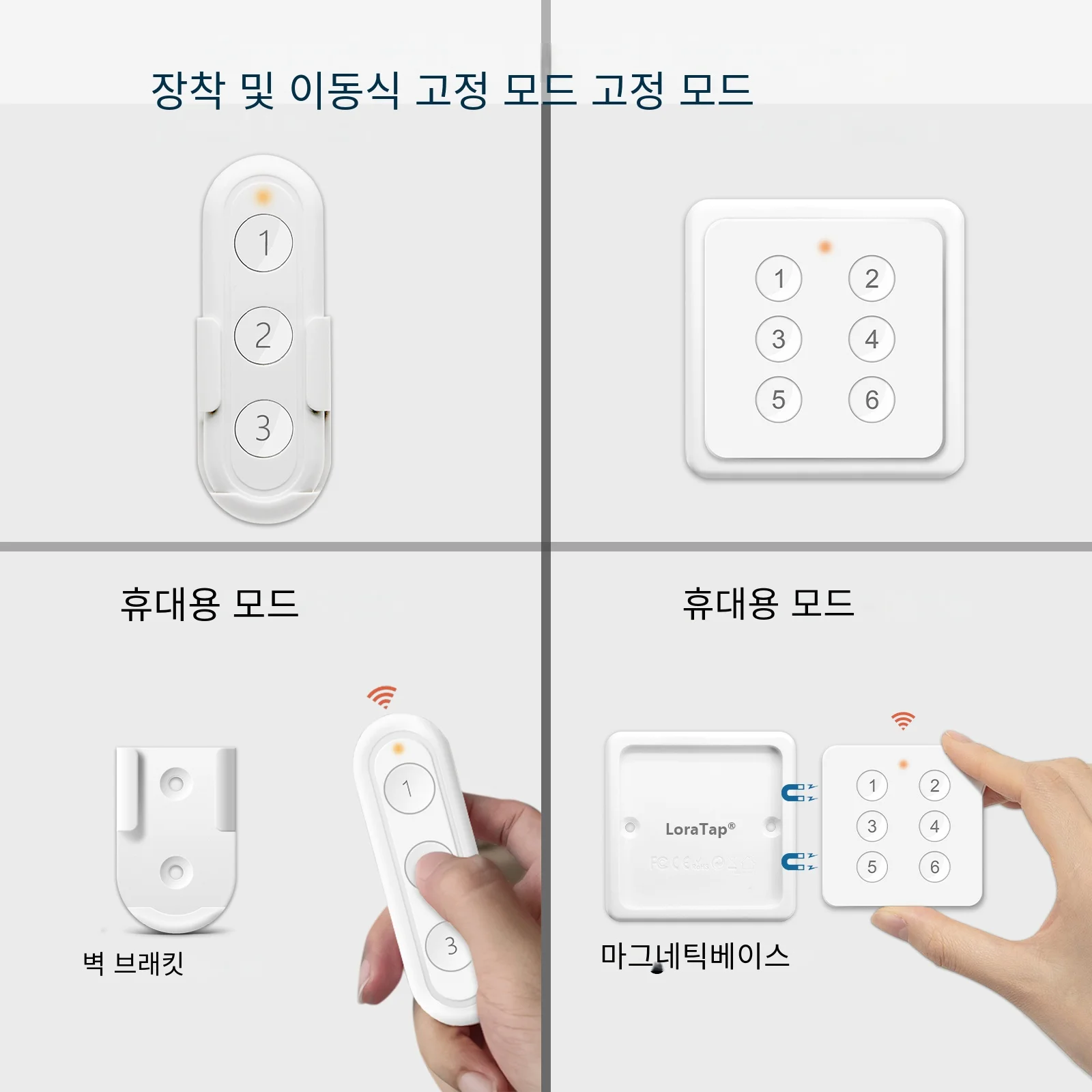LoraTap ZigBee 3.0 Wireless 6 Push Button Remote Tuya Scene Automation Control Switch Smart Life App