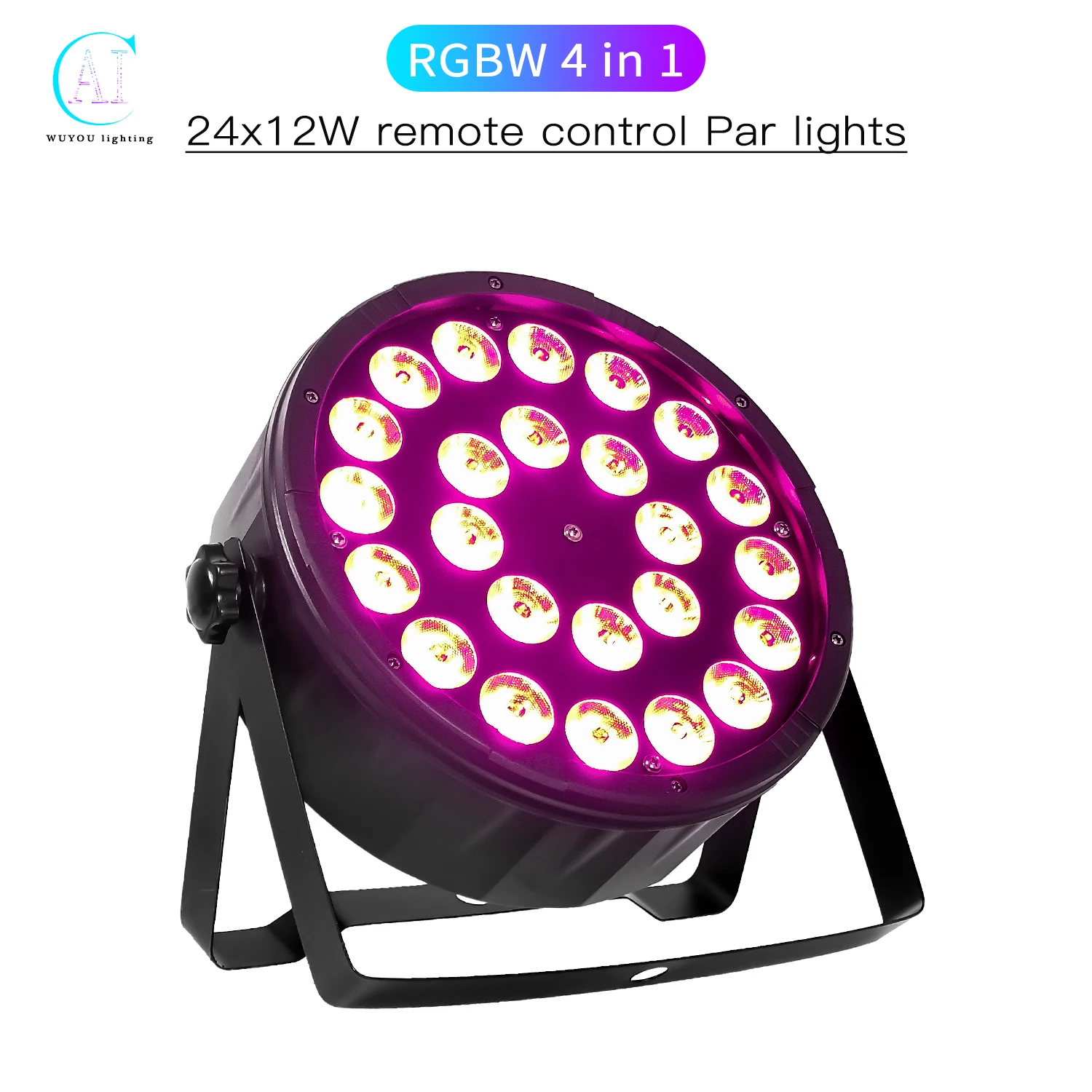 24x12W RGBW 4 in 1 Remote Control LED Par Light with DMX512 Disco Lights Stage DJ Wedding Bar Stage Lighting