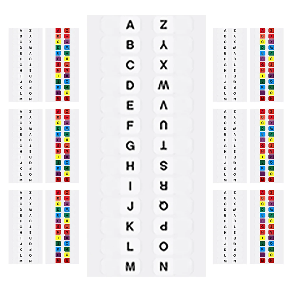

20 Sets Index Tabs A-Z Colorful Waterproof Sticky Page Markers Alphabet Label Stickers for BooksFolders Organization Notebook