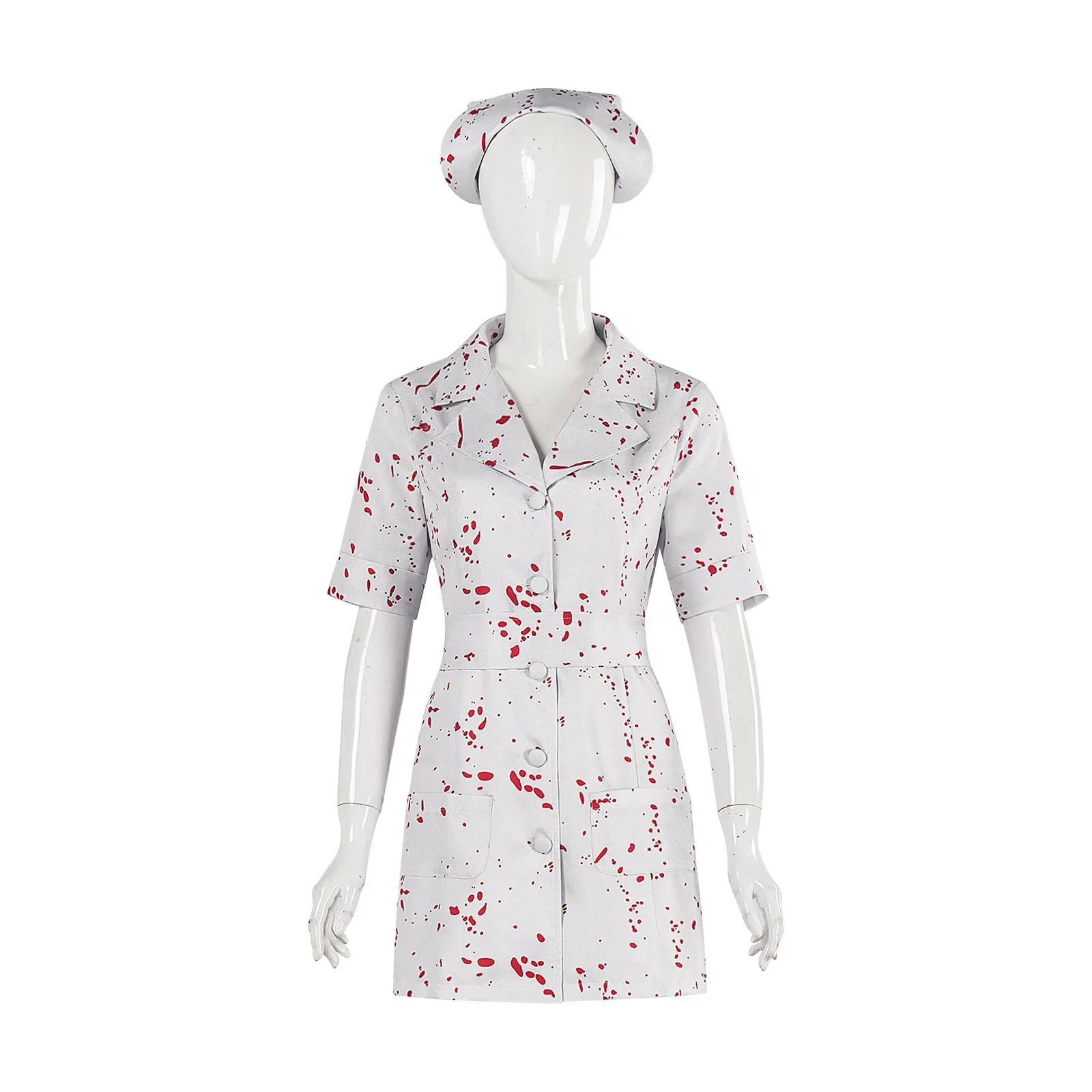 Nurse Cosplay Costume Serving Silent Nurse Hill Halloween Carnival Party Outfits