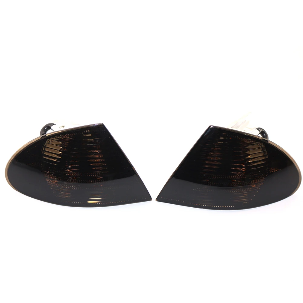 1 Pair Turn Signals Lamp Corner Lights Car Front Smoked Lens Corner Lights 63136902765 No Bulbs for BMW E46 3 Series Sedan 98-01
