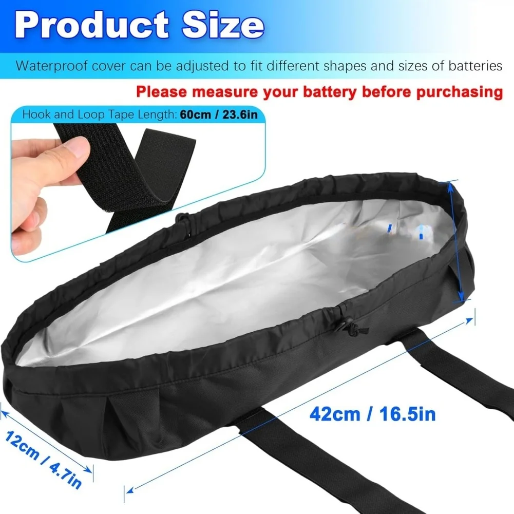 Waterproof Oxford Cover for E-Bike Batteries Providing Consistent Protection Under For Outdoor Weather Conditions