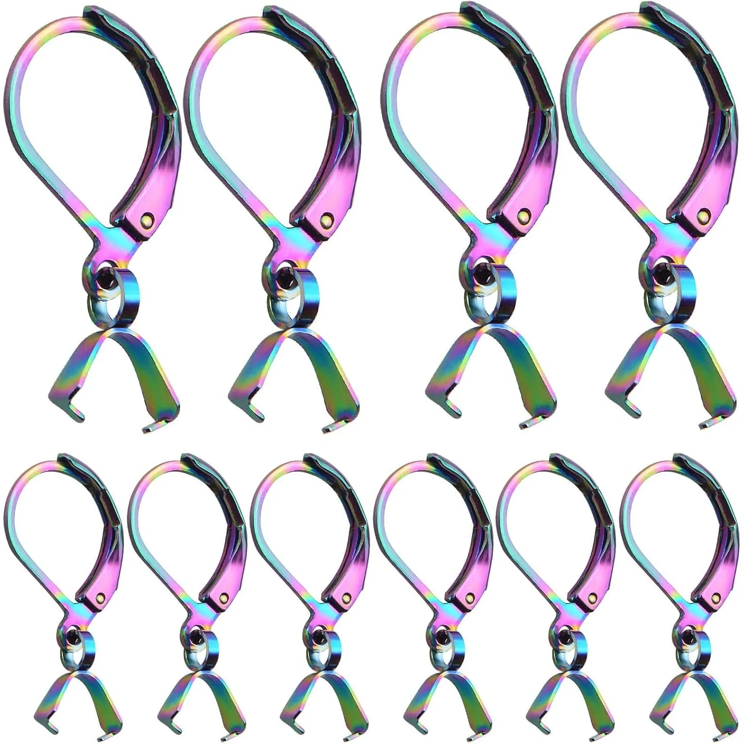 

20pcs Stainless Steel Leverback Earring Hooks Hypoallergenic Ear Wires Buckle Hooks for DIY Dangle Earrings Jewelry Making