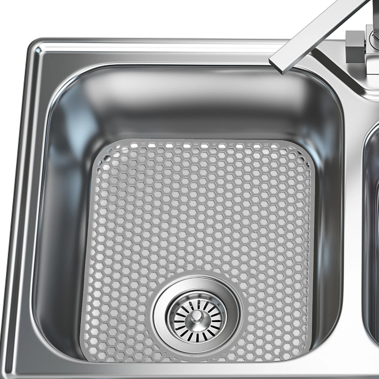 

Kitchen Sink Mat Silicone Drain Mat Heat Insulating Hollow Design Countertop Protector for Bar Sink and Kitchen Decor Easy Clean