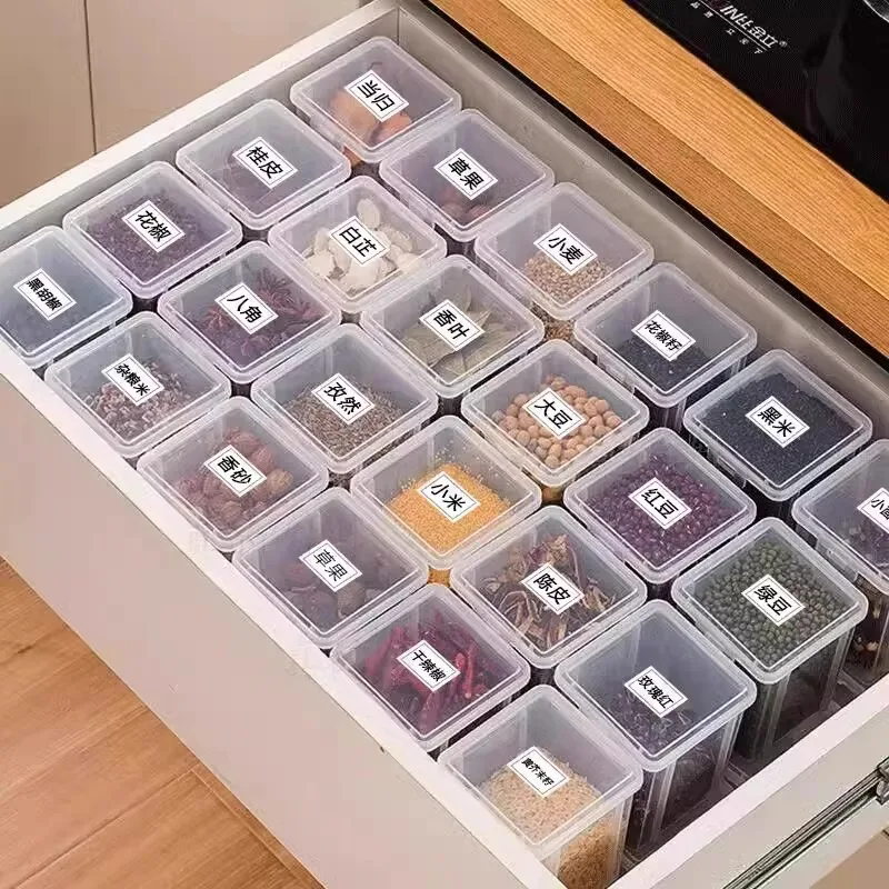 Caja de almacenamiento de embalaje de especias, caja de condimentos para cocina, hogar, estrella, anís, canela, pimientos secos, caja de almacenamiento con sello de solapa para azulejos