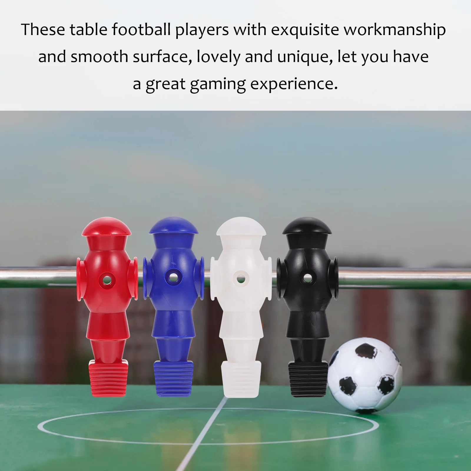 

4Pcs Soccer Table Football Players Resin Material Waterproof Lightweight Replacement Accessories for Foosball Mechanical Game