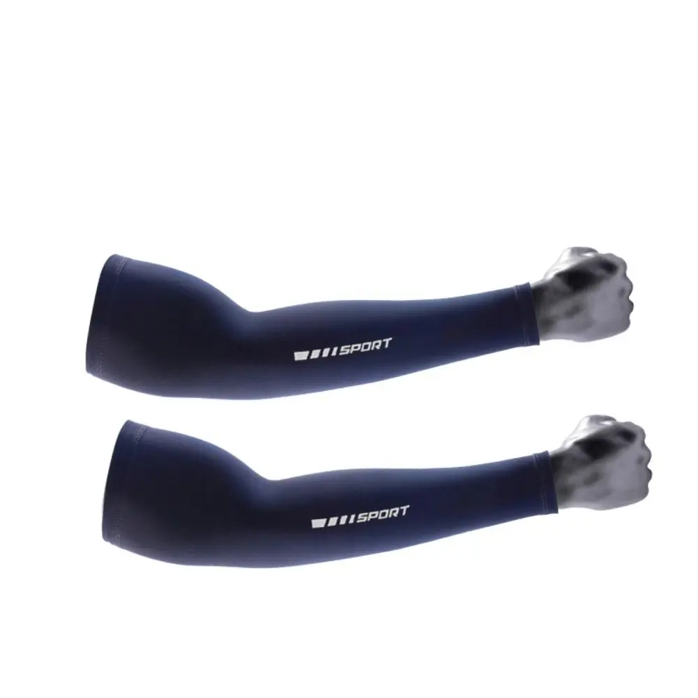 Summer Ice Silk Ice Sleeves UV Protection Loose Long Arm Glove Non-slip Breathable Arm Sleeves Men