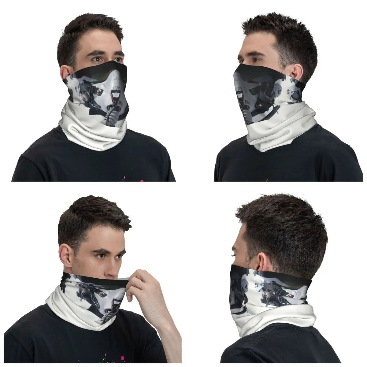 Custom Fighter Pilot Helmet Bandana Neck Gaiter UV Protection Face Scarf Cover Modern New Warfare Headwear Tube Balaclava - Image 2