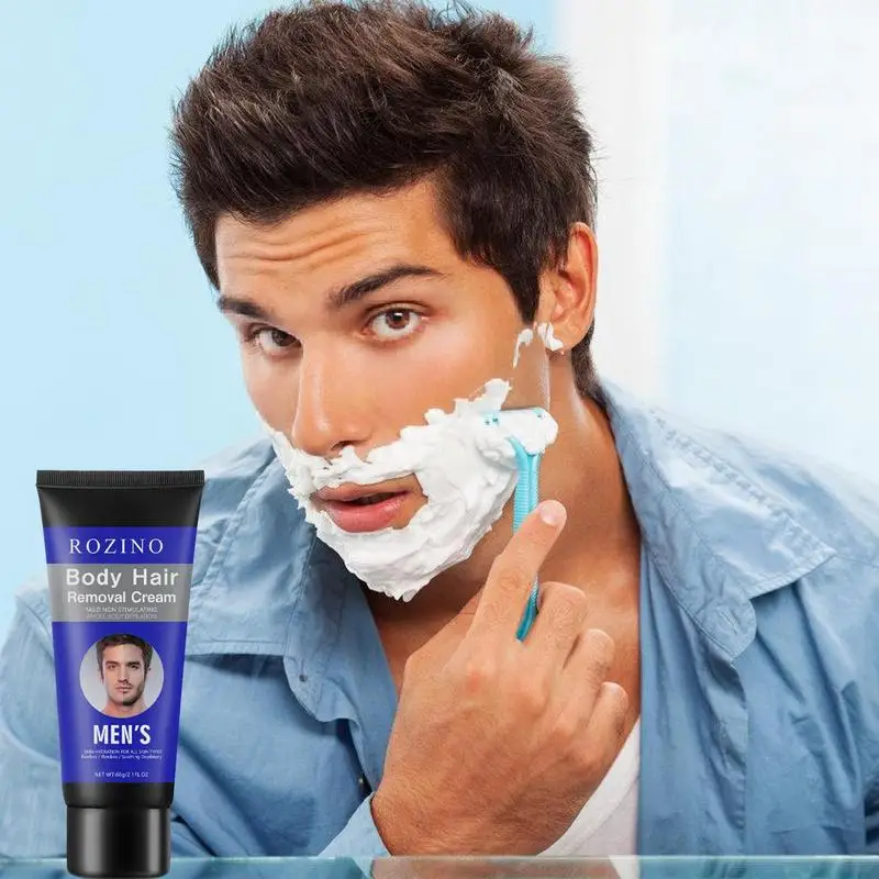 Crema depilatoria para hombres, eliminador de vello Facial, crema depilatoria corporal para áreas delicadas de la cara