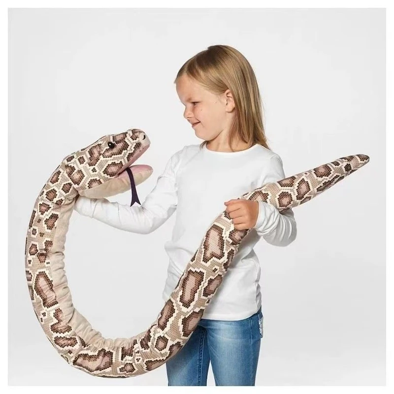 

100cm Super Cute Hand-held Plush Toy with a Realistic and Funny Python Animal Doll as a Birthday and Christmas Gift for Children