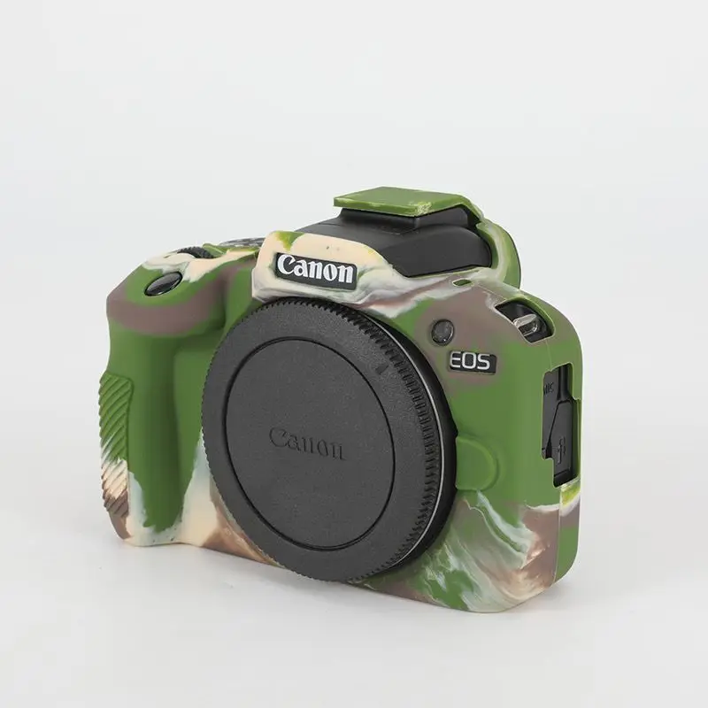 キヤノンEOS R100ミラーレスカメラ用シリコンラバースリーブアーマースキンケースボディカバープロテクター、ソフトシェル保護ビデオバッグ