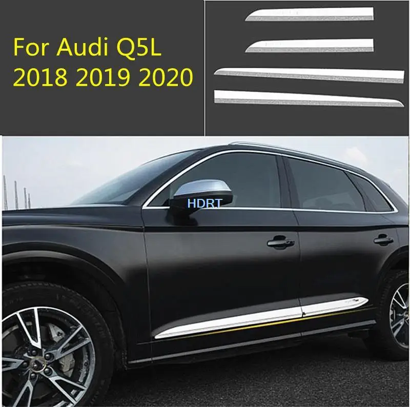 

ABS chrome Plating Door Side moulding edge strip body strip sequin stickers decoration suitable For Audi Q5L 2018 2019 2020