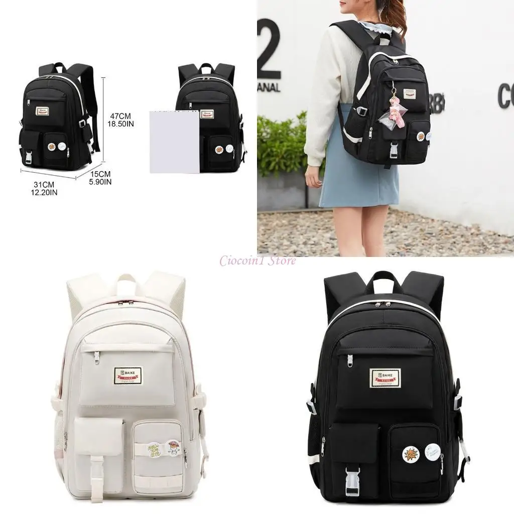 

Y1UB Многократный школьный рюкзак Nylon Daypack Casual Rucksack для подростка молодежи