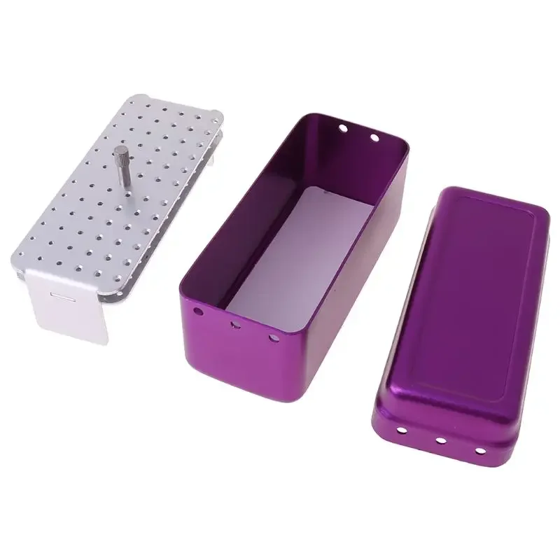 

1Pcs Autoclave Dental 72 Hole Car Seat Bur Needle Disinfection Box Dental Supplies Storage Box Dentist Tools