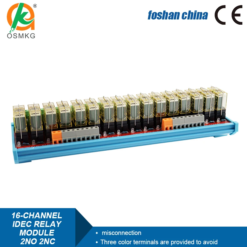 16 Channels 2NO 2NC  Dual Group Relay Module  8A 12V/24V Electromagnetic Relays Relays  for Indicator Light