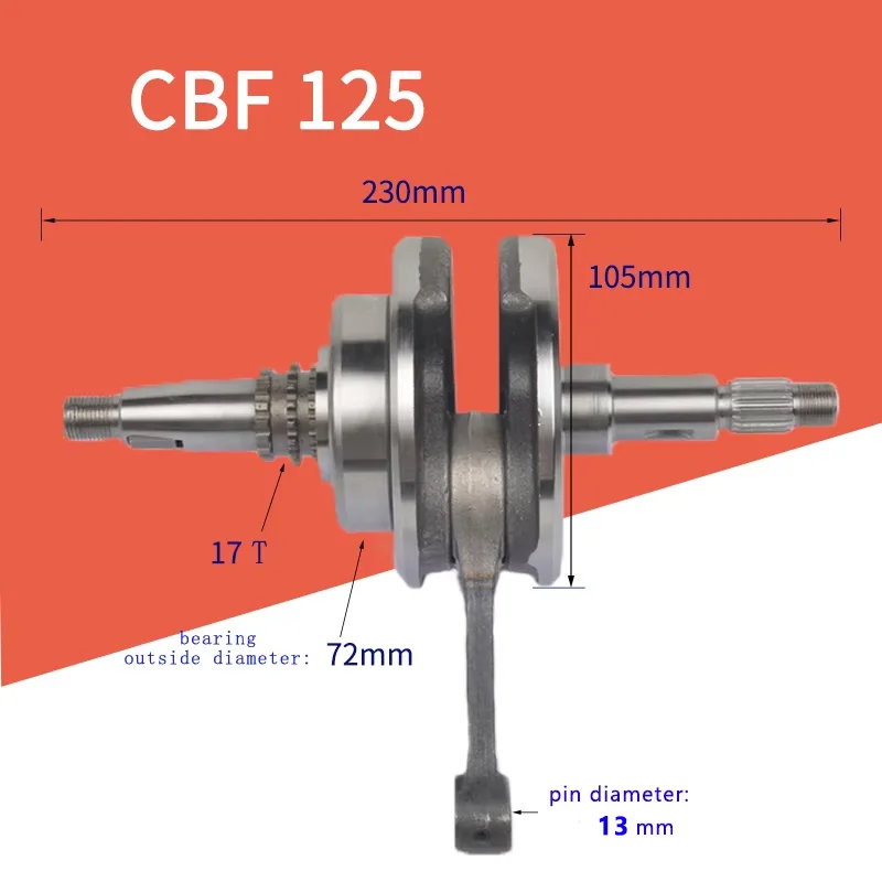 Genuine Motorcycle Crankshaft Composition Assy for Honda CB125F CB 125 F GLR125 2015-2018