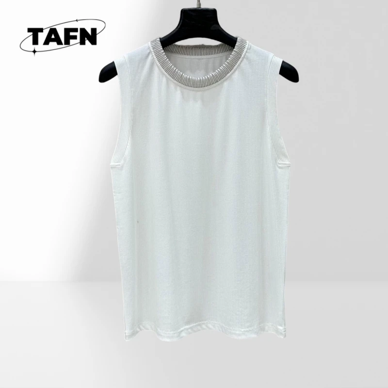 25, beliebte europäische und amerikanische Stil, fortschrittlicher Kaschmir, warme Bankett-Damenweste, Damen-Pullover-Weste, trendig, einfach