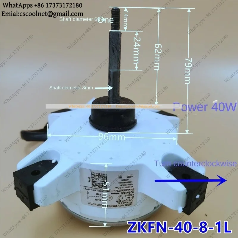 k06 DC310V 40W 8P ZKFN-40-8-1L Air Conditioner External Unit Cooling Fan Motor Spare Parts