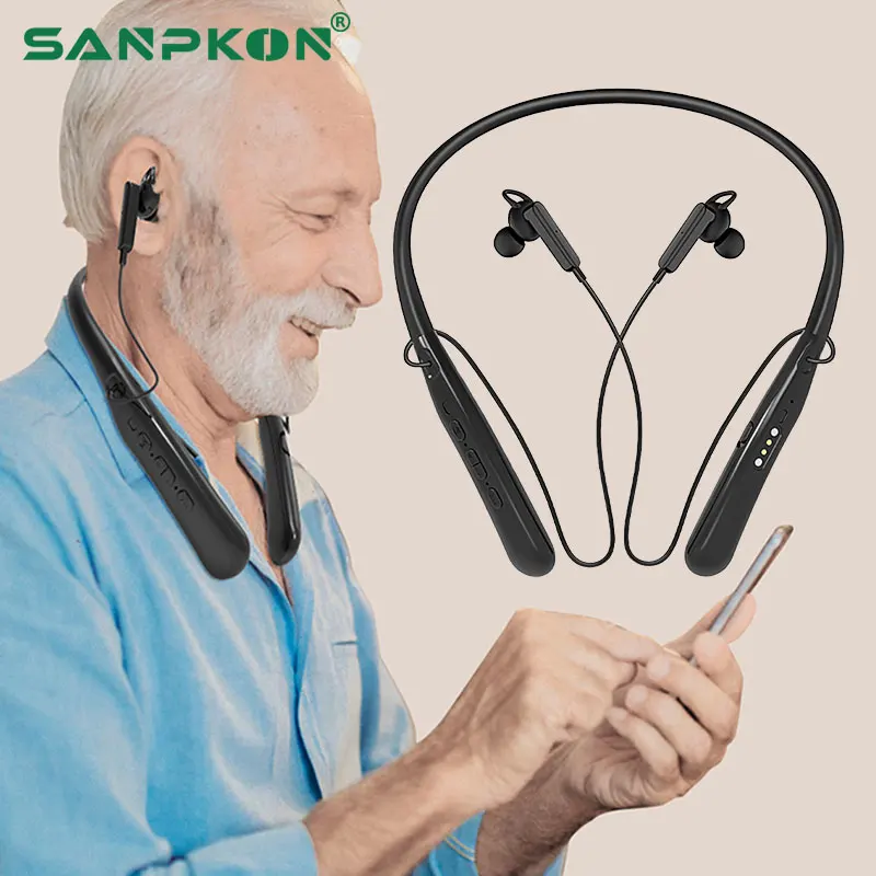 

Hearing Aids for Deafness Hearing Loss Elderly Neck Wear Rechargeable Sound Amplifier High Quality Noiseless Bluetooth Audifonos