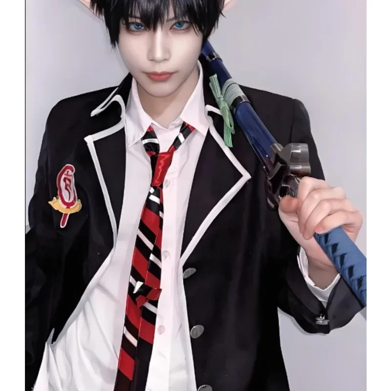 أنيمي آو لا طرد الأرواح الشريرة رين أوكومورا تأثيري حلي JK زي مدرسي التعادل مجموعة كاملة الرجال الدعاوى وتتسابق حفلة كرنفال فستان القماش