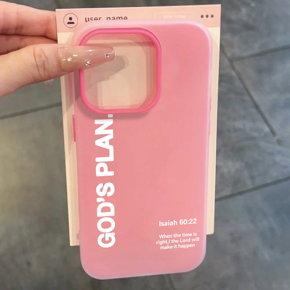 Für iPhone 17 15 16 14 Pro Max Hülle Plus „Gottes Plan“ Bibel-Cover für iPhone 13 11 12 ProMax XS XR 7 8 Plus Hüllen in Bonbonfarben – Detail 8