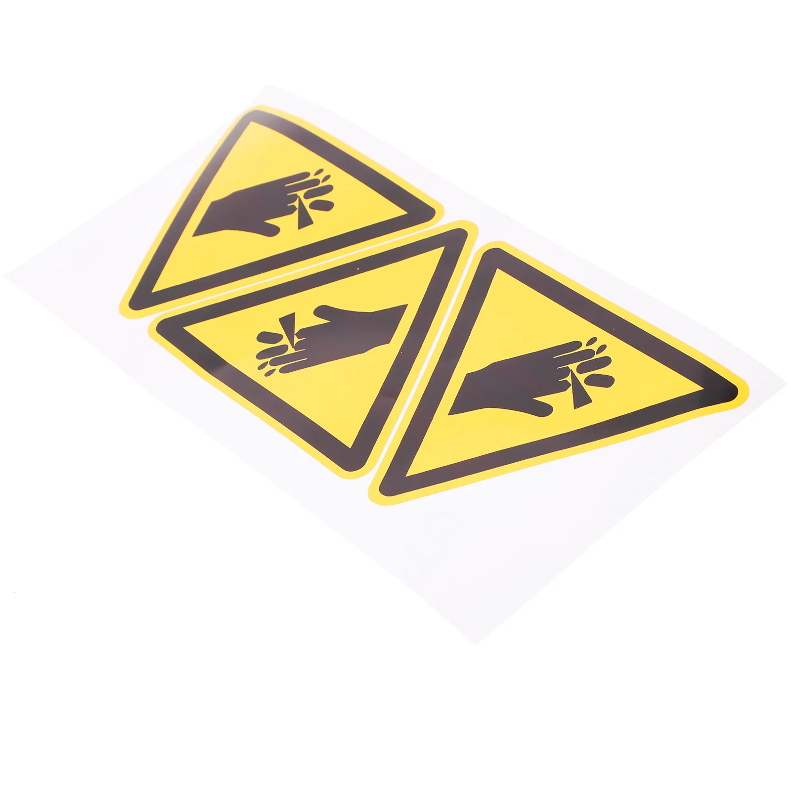 

3 Pcs Warning Stickers Caution Danger Decal Sign for Machine Labels Safety Hand Care No Vinyl Decals Crushing Pressure Security