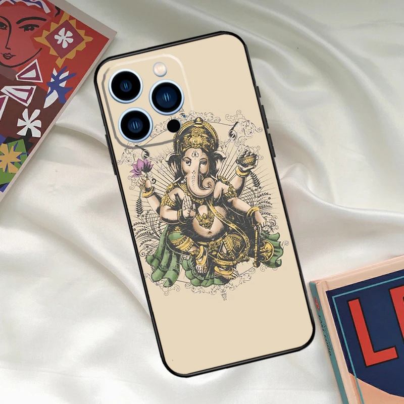 Lord Ganesha Phone Case on For iPhone 13 12 11 Pro Max Mini SE2 XS XR X 7 8 Plus Cover Soft Cases