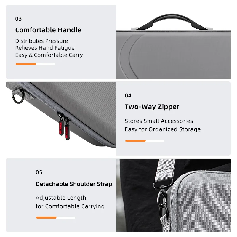 Tragetasche für DJI RS 5 Zubehör, Tragbare PU-Leder Aufbewahrungstasche für DJI Ronin RS5 Gimbal Reise Outdoor Vlogging – Detail 13