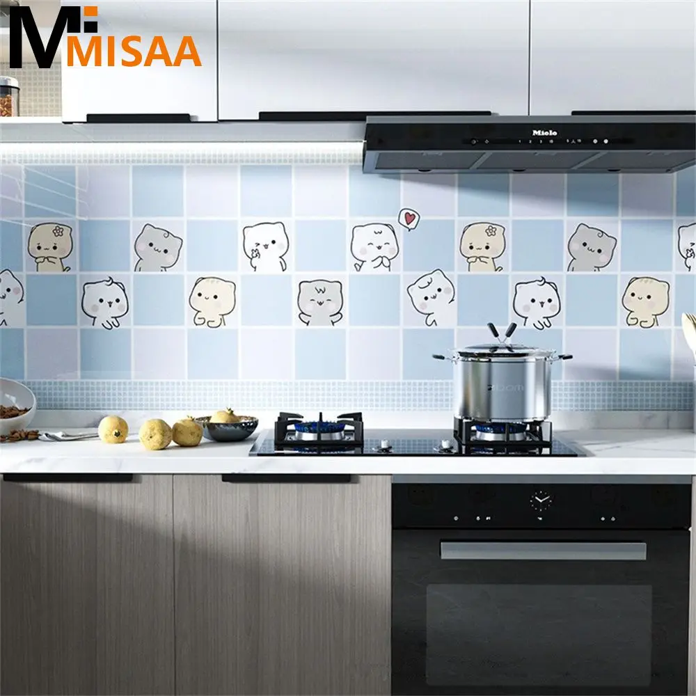 Kitchen Stickers High Temperature Resistant Self-adhesive Adhesive Waterproof And Oilproof Pet Material Fire Wallpaper Wallpaper