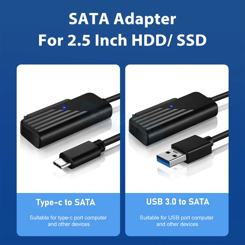Onvian SATA To USB Converter Type-C To SATA Adapter For 2.5 Inch SATA HDD SSD USB 3.0 5Gbps Quickly Transmit Data Adapter
