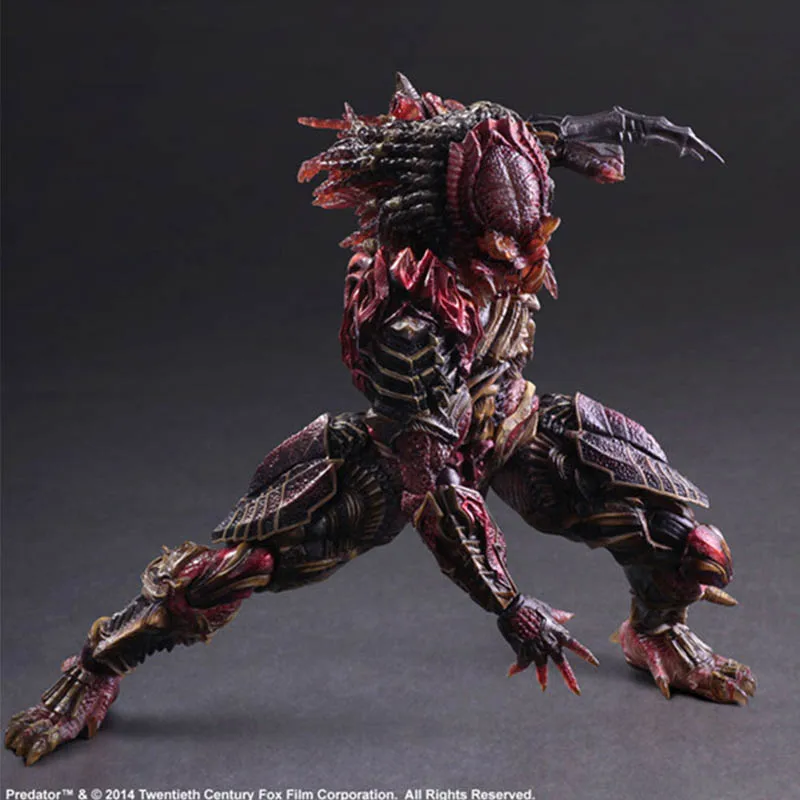 Play Arts Alien VS Predator Scar Predator figura de acción modelo de juguete 28cm muñeca móvil conjunta estantería ornamento regalo para amigos